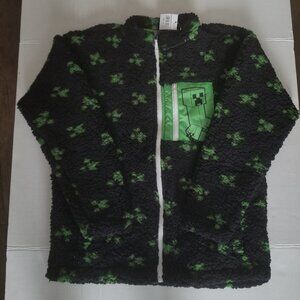 Minecraft Fleece Zip-Up Jacket with pockets
